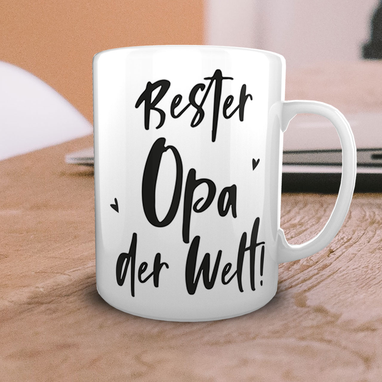 "Bester Opa der Welt" Kaffeetasse/ Kaffeebecher (300ml), nur bei Vivimento